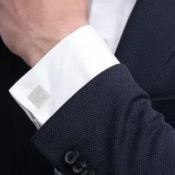 Alvaro Castagnino Silver Textured Cufflinks image 5