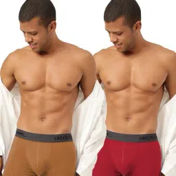 Freecultr Bourbon Yellow & Sassy Red Comfort Fit Trunks - Pack of 2-picture-39