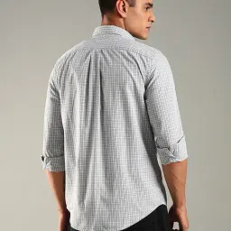 Tommy Hilfiger White Cotton Regular Fit Checks Shirt image 2