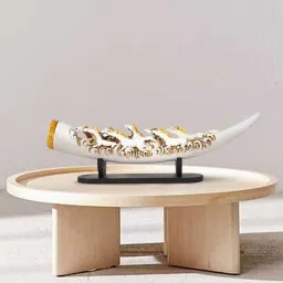 The Artment White Polyresin Eight Running Horses Carved In Tusk image 3