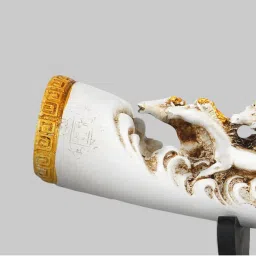 The Artment White Polyresin Eight Running Horses Carved In Tusk image 4