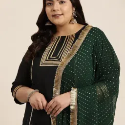 Varanga Green Chiffon Printed Duppatta image 3