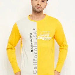 Club York Yellow Regular Fit Printed Crew T-Shirt-image-63
