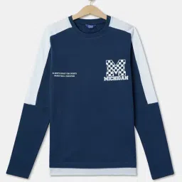 R&B Kids Navy Graphic Print Regular Fit Regular Fit T-Shirt-picture-20