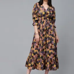 Style Quotient Multicolor Floral Print Maxi Dress-image-81