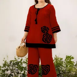 Naida Floral Printed Kurti With Palazzos image 2