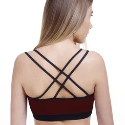 Samvar Maroon Cotton Non-Wired Non Padded Minimizer Bra image 4