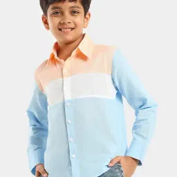 LilPicks Kids Multicolor Color Block Shirt-image-29