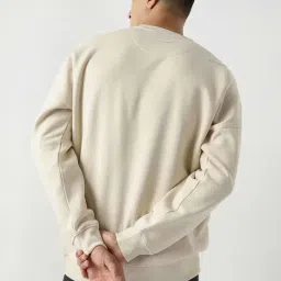 Wildcraft Light Beige Regular Fit Self Design Sweatshirt image 2