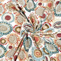 MAFATLAL Teal Floral 144 TC King Bedsheet with 2 Pillow Covers 2.2 m x 2.6 m image 3