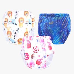 Chinmay Kids Baby Panty Boys and Girls Reusable Washable Printed Panty Pack of 3-picture-29