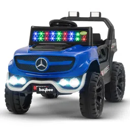 BAYBEE Bentro Battery Operated Jeep for Kids with RGB Windshield Light, USB Bluetooth & Music | Baby Big Ride on Battery Car | Electric Jeep Car for Kids to Drive for 2 to 6 Years Boys Girls (Blue)-picture-11