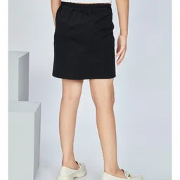 Peppermint Knit Solid Skirt - Black image 3