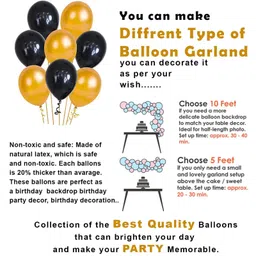 Surprise Decor Happy Birthday Banner Decoration Kit - 53Pcs Decoration Set with Fairy Light & Pump for Boys Balloons Decorations Items Combo with Metallic Balloons & LED String Light image 3