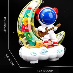 VELLIQUE Funny Electric Gear Mechanical Astronaut Shape Smart Gear Toy with Light - Color May Vary image 3