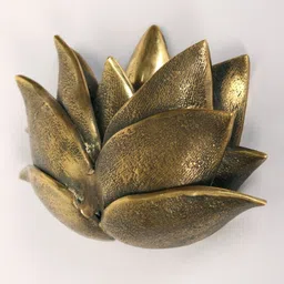 Exotic India Lotus Brown Brass Glossy Wall Hangings image 4