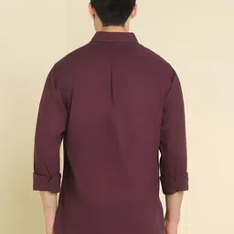 Allen Solly Men Solid Spread Collar Cotton Casual Shirt image 4