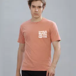 FALTU.CO Men Typography Printed Round Neck Pure Cotton Oversized T-shirt image 2