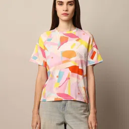 Only Multi-Colour Printed Boxy T-Shirt image 1
