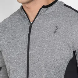 Campus Sutra Grey Melange Regular Fit Jacket image 4