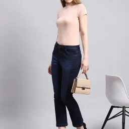 Monte Carlo Blue Cotton Regular Fit Mid Rise Jeans image 4