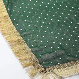 Varanga Green Chiffon Printed Duppatta image 5