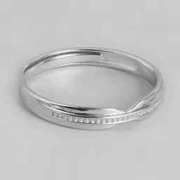 Zavya 92.5 Sterling Silver Adjustable Ring in Rhodium-Plating image 4
