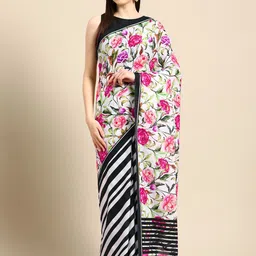 BUTA BUTI Floral Pure Cotton Saree-image-56