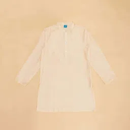 YU by Pantaloons Kids Red & Cream Printed Full Sleeves Kurta Set image 4