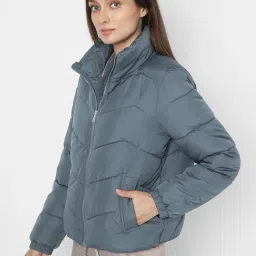 Vero Moda Grey Regular Fit Puffer Jacket image 4