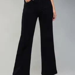 DOLCE CRUDO Black Relaxed Fit High Rise Jeans image 1