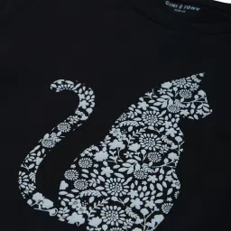 Gini & Jony Kids Black Printed Full Sleeves Top image 4