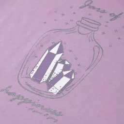 Gini & Jony Kids Purple Printed Full Sleeves Top image 4