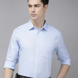 Park Avenue Textured Slim Fit Pure Cotton Formal Shirt image 4