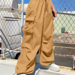 BUYNEWTREND Mustard Plain Trousers image 1