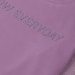 Gini & Jony Kids Purple Cotton Printed Full Sleeves Top image 4