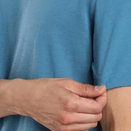 Reebok Blue Cotton Slim Fit Sports T-Shirt image 4