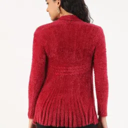 showoffff SHOWOFF Maroon Acrylic Self Shrug image 4