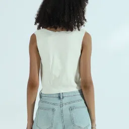 showoffff Showoff Off White Regular Fit Top image 4