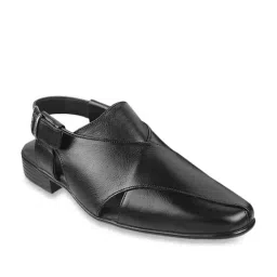 Metro Men's Black Back Strap Sandals-picture-15