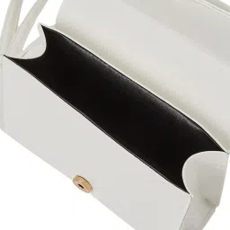 Styli White Belted Accent Flap Handbag with Wallet image 4