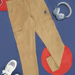 Pantaloons Junior Khaki Cotton Regular Fit Pants-picture-15