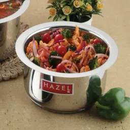 HAZEL Silver Induction Bottom Tope Stainless Steel Patila - 17.7 cm (2500 ml)-picture-35