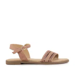 Bata Women's Beige Ankle Strap Sandals-image-15