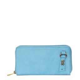 Baggit Blue Solid Zip Around Wallet for Women-picture-27