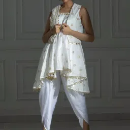 Monk and Mei Ivory White Cleopatra Noir Jacket Set image 1