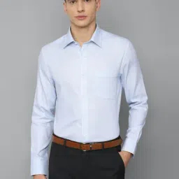 Louis Philippe Blue Cotton Regular Fit Checks Shirt-picture-42