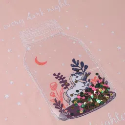 Gini & Jony Kids Peach Applique Top image 4