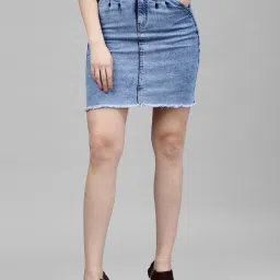 KASSUALLY Blue Cotton Skirt image 1