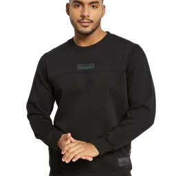 Octave Black Regular Fit Printed Sweatshirt image 1
